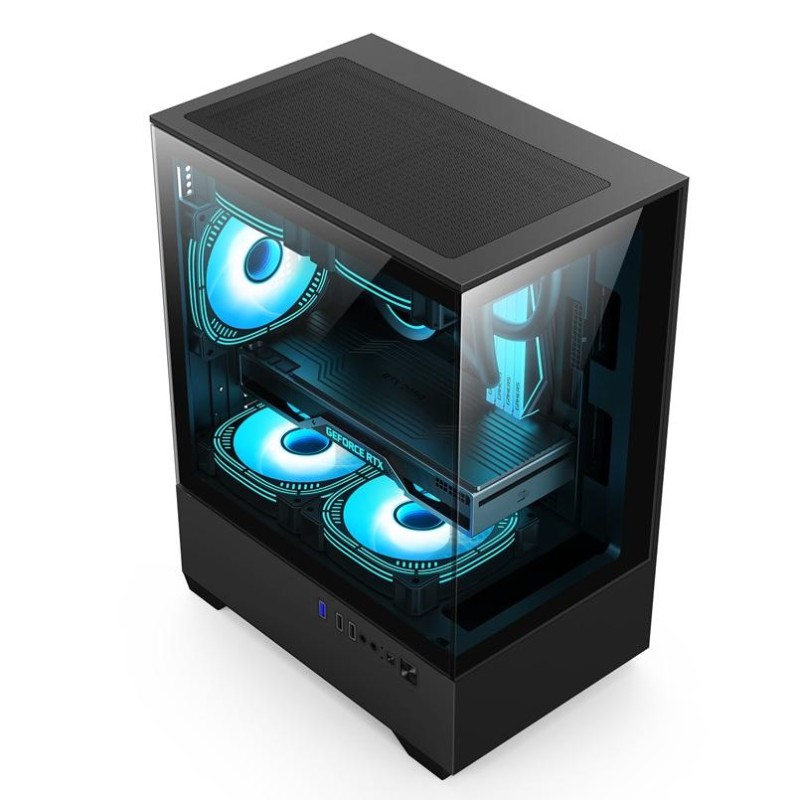 PC Case Factory - Dual Tempered Glass Micro ATX