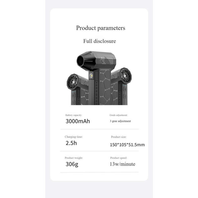 Mini Fan Manufacturer - 80000 RPM Portable Turbo