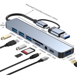 USB Hub Supplier - Double Headed 8-in-1 Type C