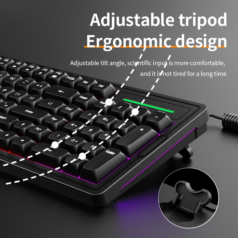 Keyboard Mouse Combo Manufacturer - Hot Sale ABS Sanpin RGB