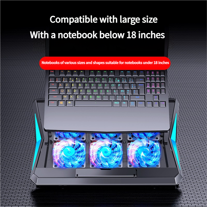 Laptop Cooling Bracket Factory - Q3 Adjustable 6 Level 6 Fan