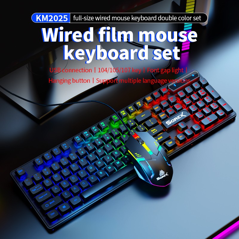 Keyboard Mouse Combo Factory - KM2025 Best Selling Two Color