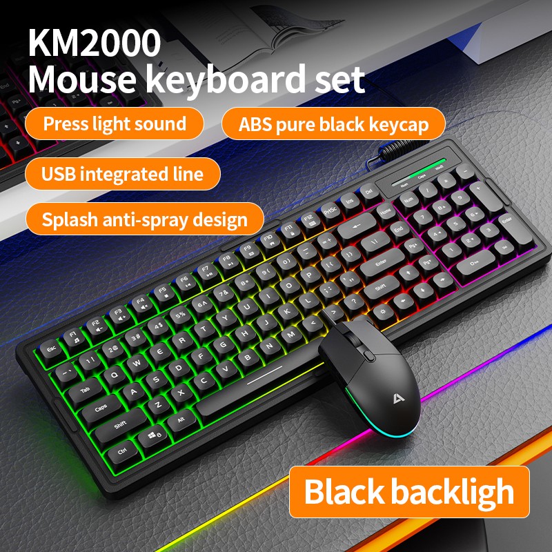 Keyboard Mouse Combo Manufacturer - Km2000 Dazzling Backlight