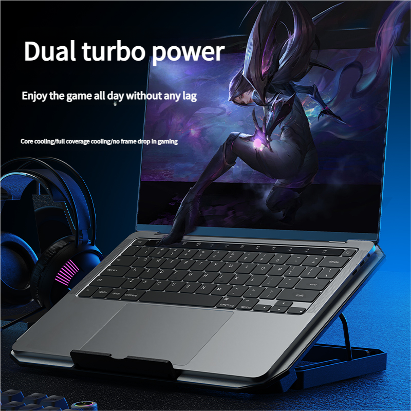 Laptop Cooling Pad Manufacturer - N22 Dual Fans 6 LED