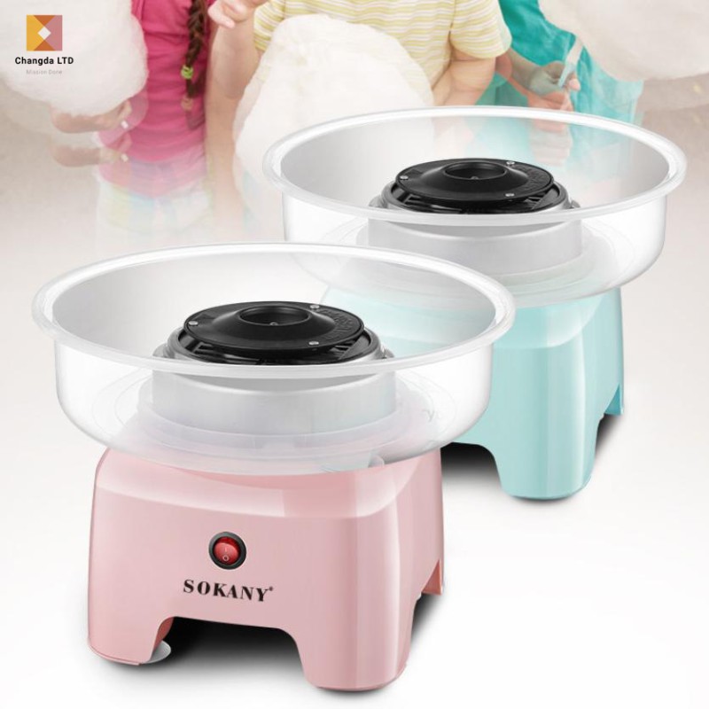 European American Mini Fully Automatic Commercial Grade Cotton Candy Machine for Children Household Use Dropshipping Available
