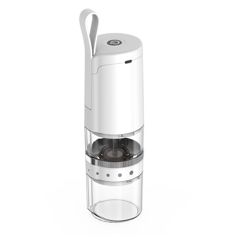 Portable Stainless Steel and Glass Housing Electric Coffee Grinder Handheld for Home Hotel Outdoor Use