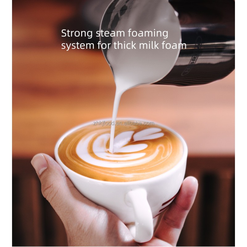 Italian H1B Full Semi-Automatic Capsule Coffee Machine for Home & Office with Integrated Electric Milk Foam Feature