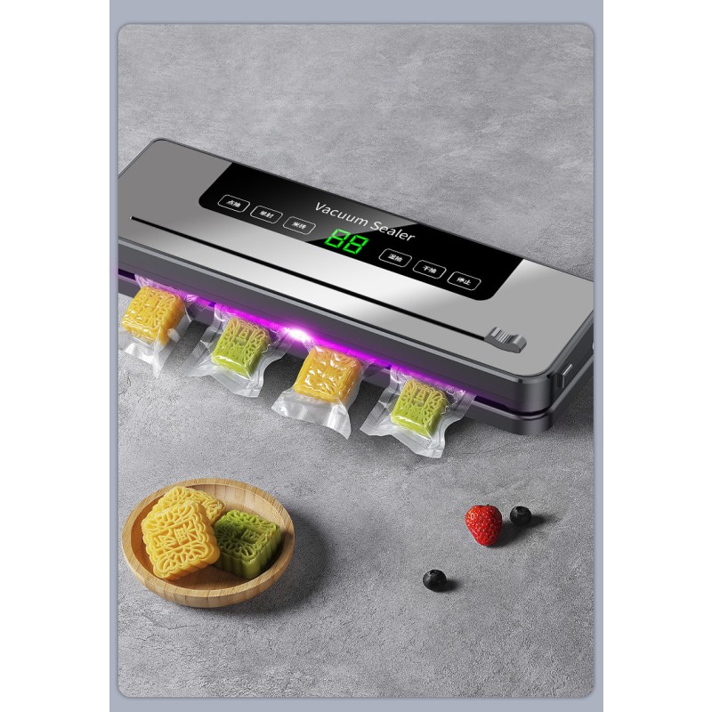 Small Commercial and Household Mini Vacuum Sealer Machine Automatic Food Preservation and Plastic Packaging Cutting
