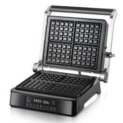 European British Standard Breakfast Machine Cross-Border Two-in-One Sandwich Waffle Smart Display Electric Detachable for