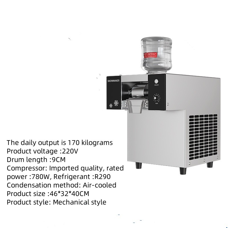 Commercial Street Vending Popular Milk Snowflake Fluffy Continuous Automatic Ice Crushers Shavers for Household and Hotel Use