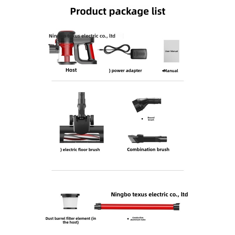 100W All-in-One Wireless Handheld Upright Vacuum Cleaner Mite Removal Dry Battery US Plug Type Cross-Border Mopping Vacuuming