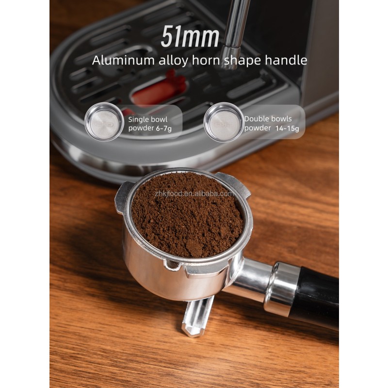 Italian H1B Full Semi-Automatic Capsule Coffee Machine for Home & Office with Integrated Electric Milk Foam Feature