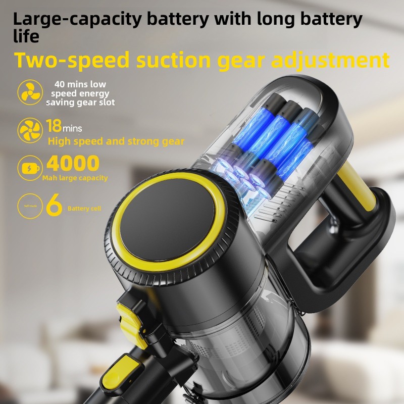 USB Home Wireless Vacuum Cleaner 150W Brushless Motor LED Display High Large Suction Handheld Cross-Border Battery Household