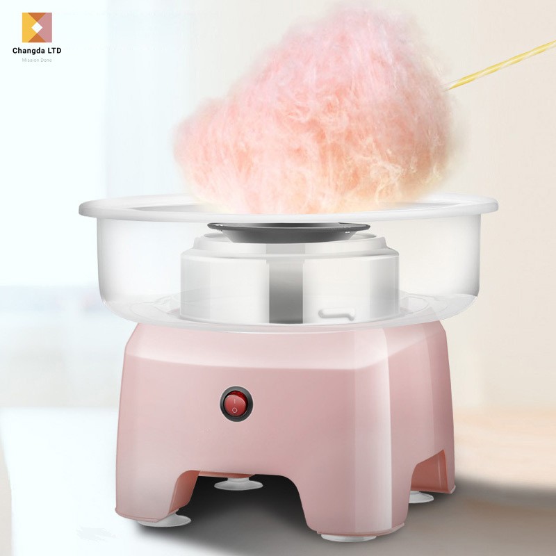 European American Mini Fully Automatic Commercial Grade Cotton Candy Machine for Children Household Use Dropshipping Available