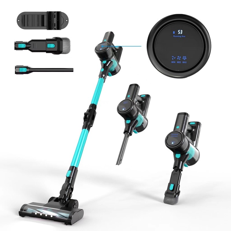 High-Power 250W Wireless Stick Vacuum Cleaner Convenient Vertical Handheld Design for Household Carpet Cleaning