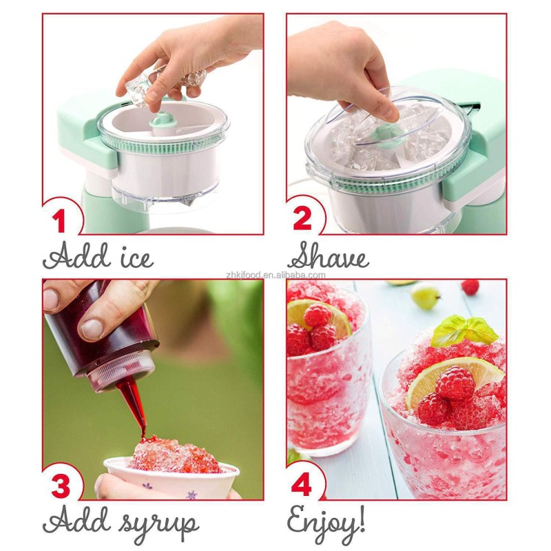 Manual Home Automatic Ice Cream and Shave Ice Machine for Children Household Use