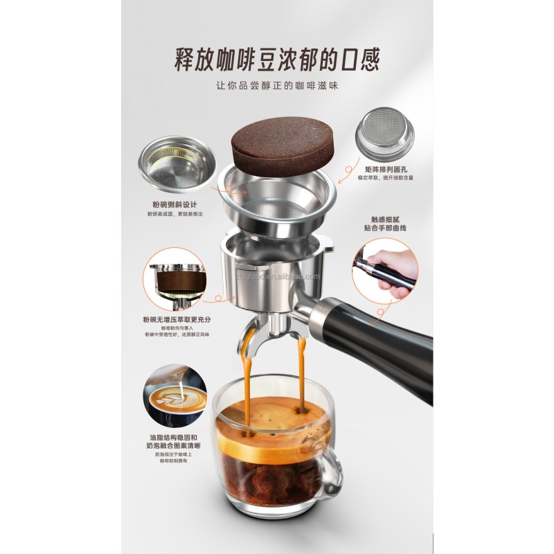 Italian H10A Dual-Use Electric Capsule Coffee Machine Home & Business Semi-Automatic Hot & Cold Double Warm Milk Foam Option