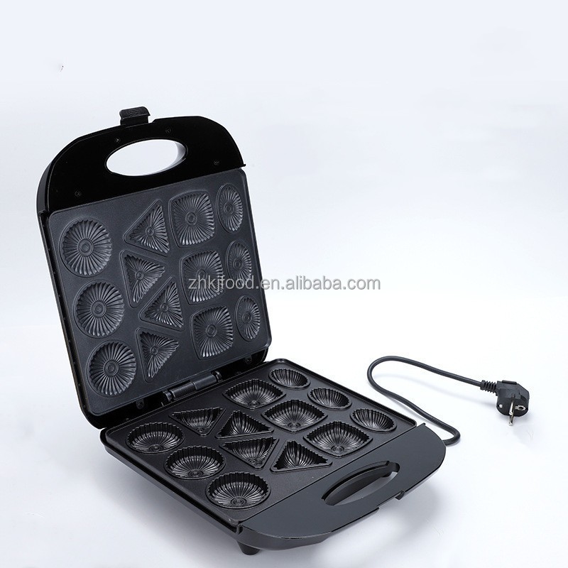 European-Standard 16-Hole Doughnut Breakfast Cake Pancake Machine Double-Door Heated Electric Griddle Large Household Hotels