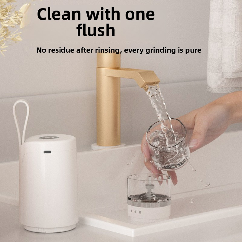 Portable Stainless Steel and Glass Housing Electric Coffee Grinder Handheld for Home Hotel Outdoor Use