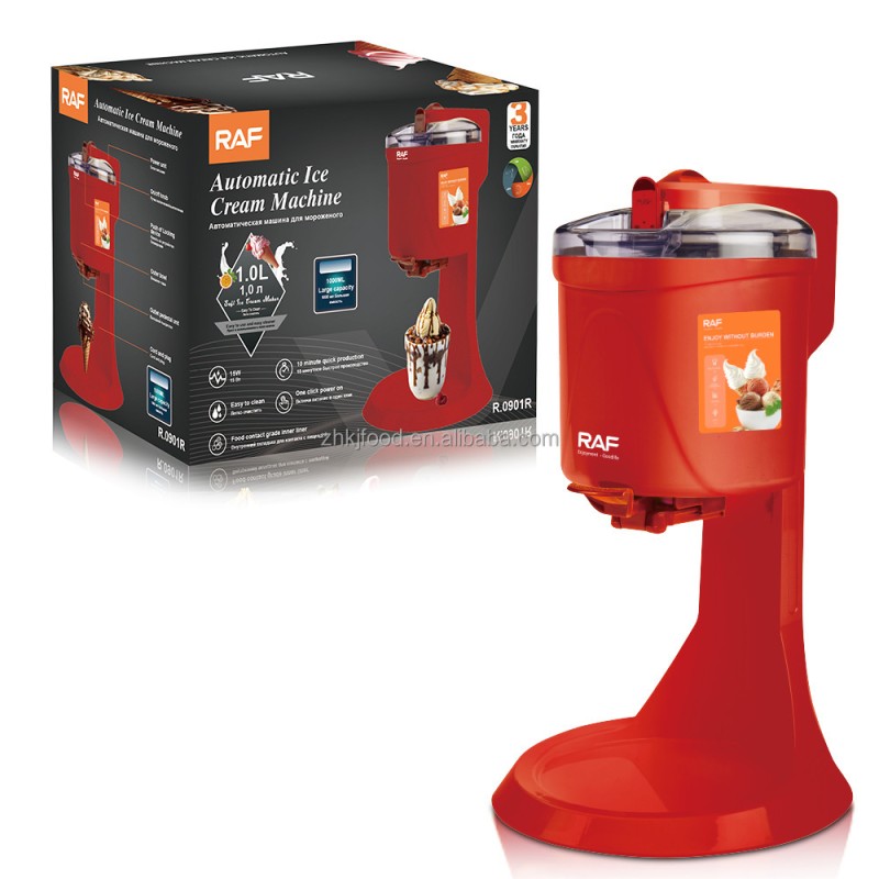 Small Fully Automatic Mini Fruit Ice Cream Machine Homemade DIY Ice Cream Cone for Children Manual Power for Household Use