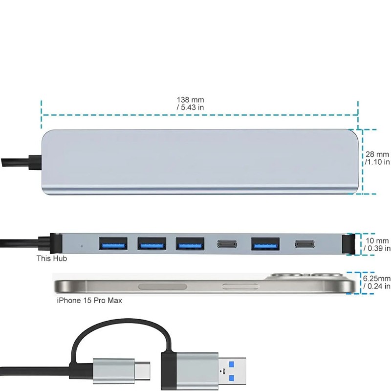 Aluminum Hub Supplier - 7 in 1 Aluminum Alloy