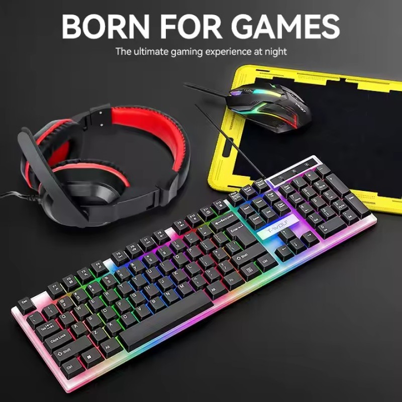 Gaming Combo Supplier - T-WOLF 4IN1 TF240 Backlit
