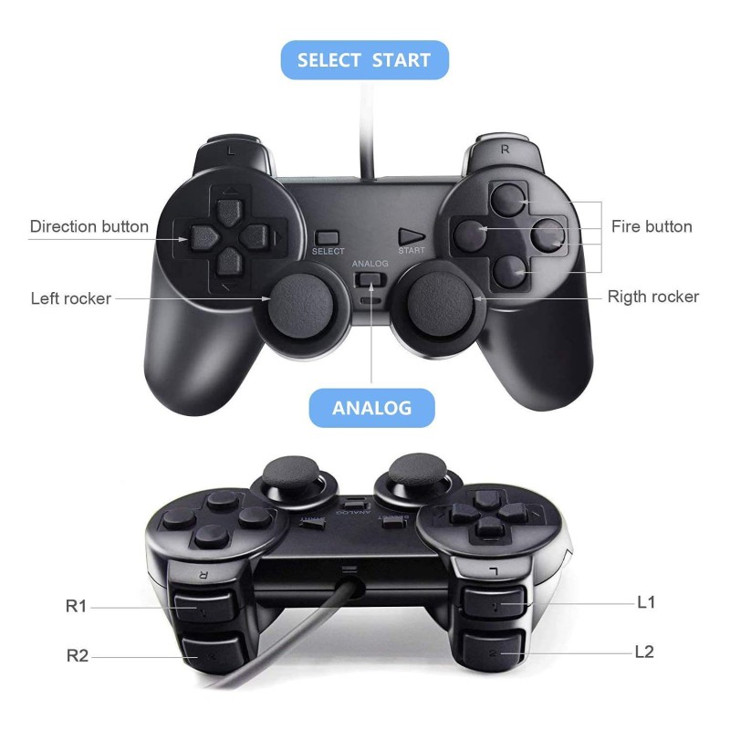 Gamepad Supplier - OEM Brand Wired for PS2