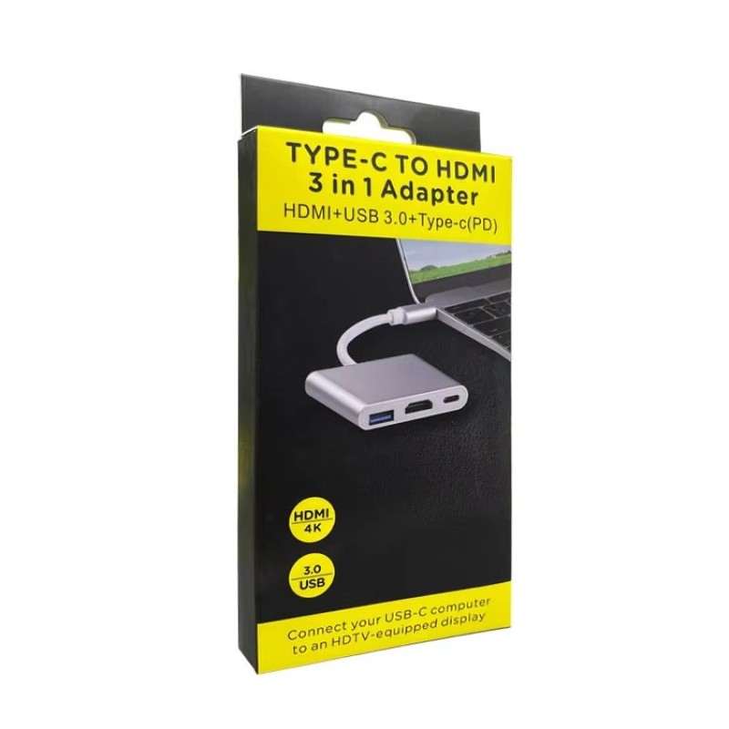 Type-C Converter Supplier - 3-in-1 Aluminum Alloy