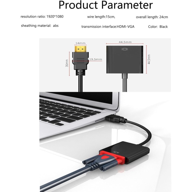 VGA Converter Factory - High Quality 1080P Male-Female