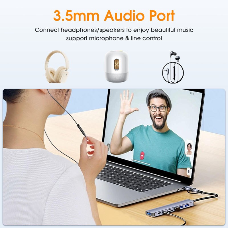 Multiport Dock Manufacturer - 8-in-1 USB 3.0 TYPE-C