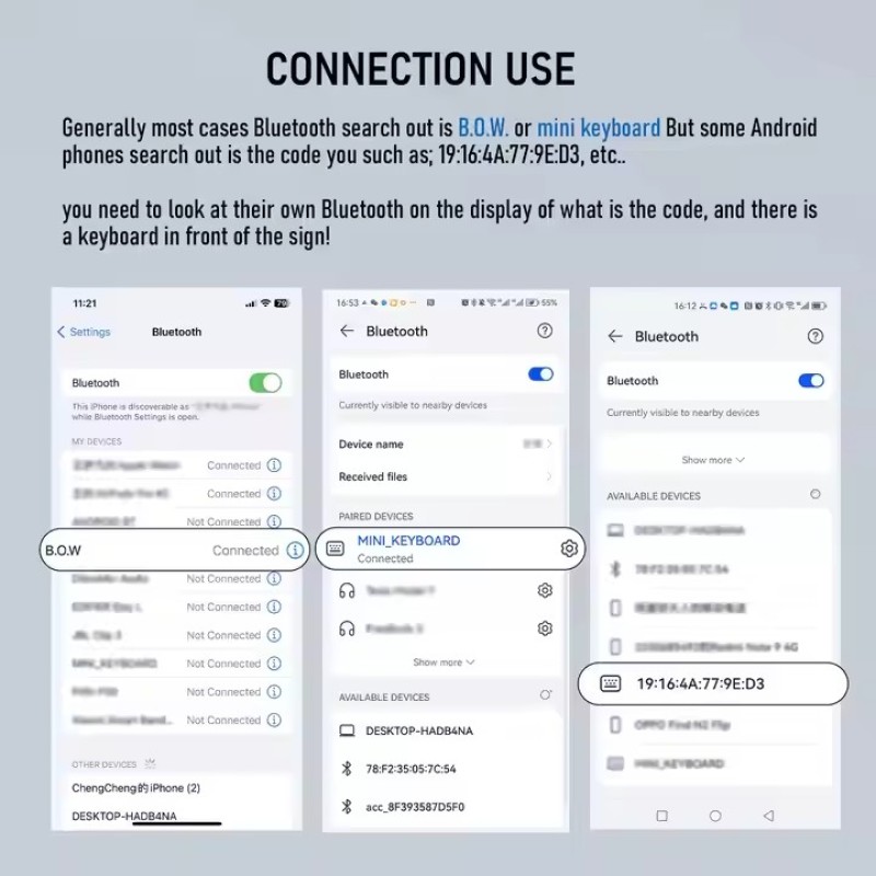 BT Keyboard Factory - Ultra-Silent Foldable BT