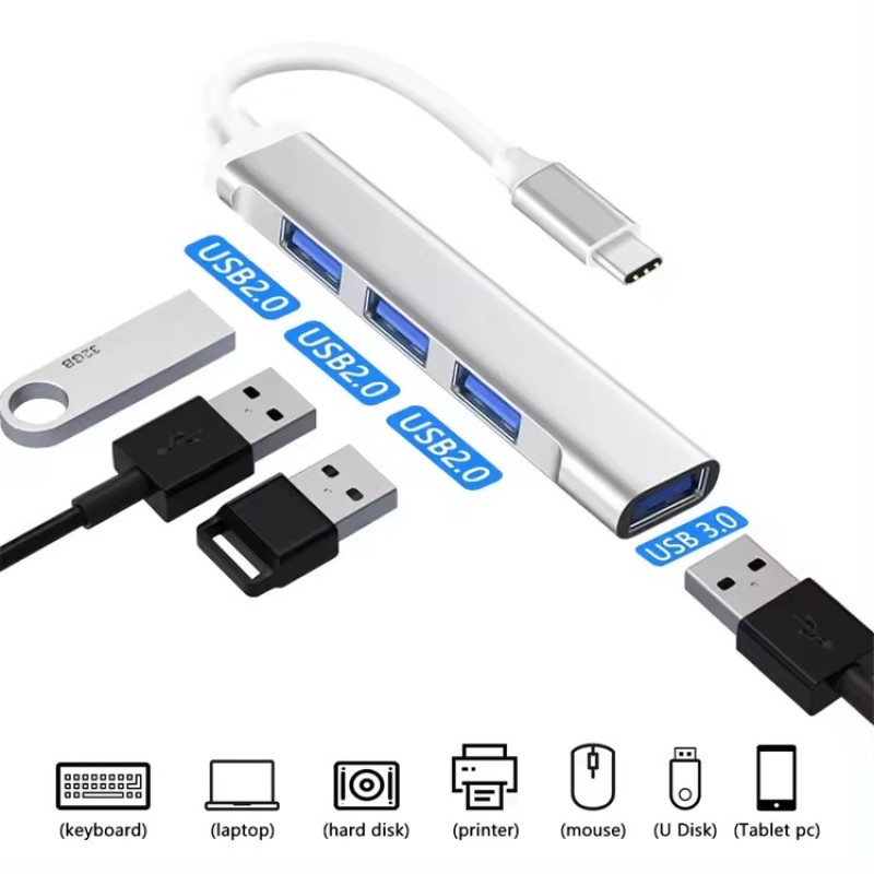 USB Hub Supplier - 4-in-1 USB C Type C Hub