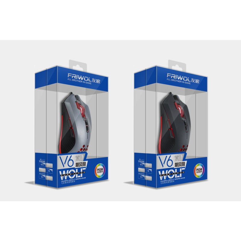 Mechanical Mouse Supplier - FRIWOL V6 Wired USB RGB