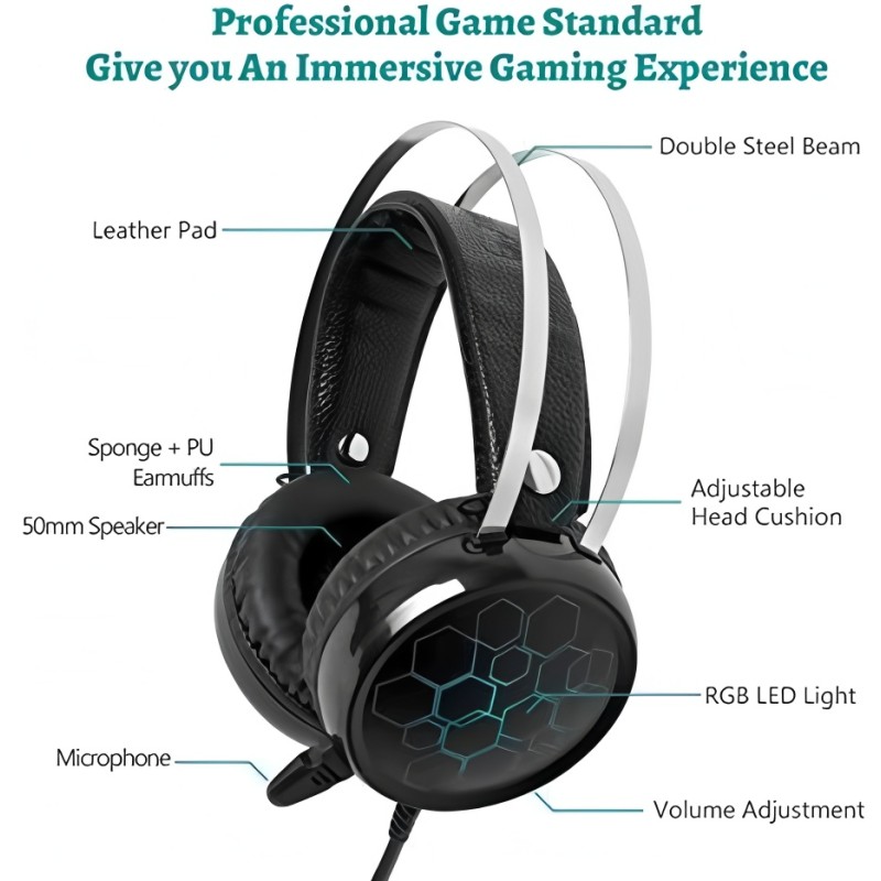 RGB Headset Supplier - X1 RGB Wired Gaming Headphone