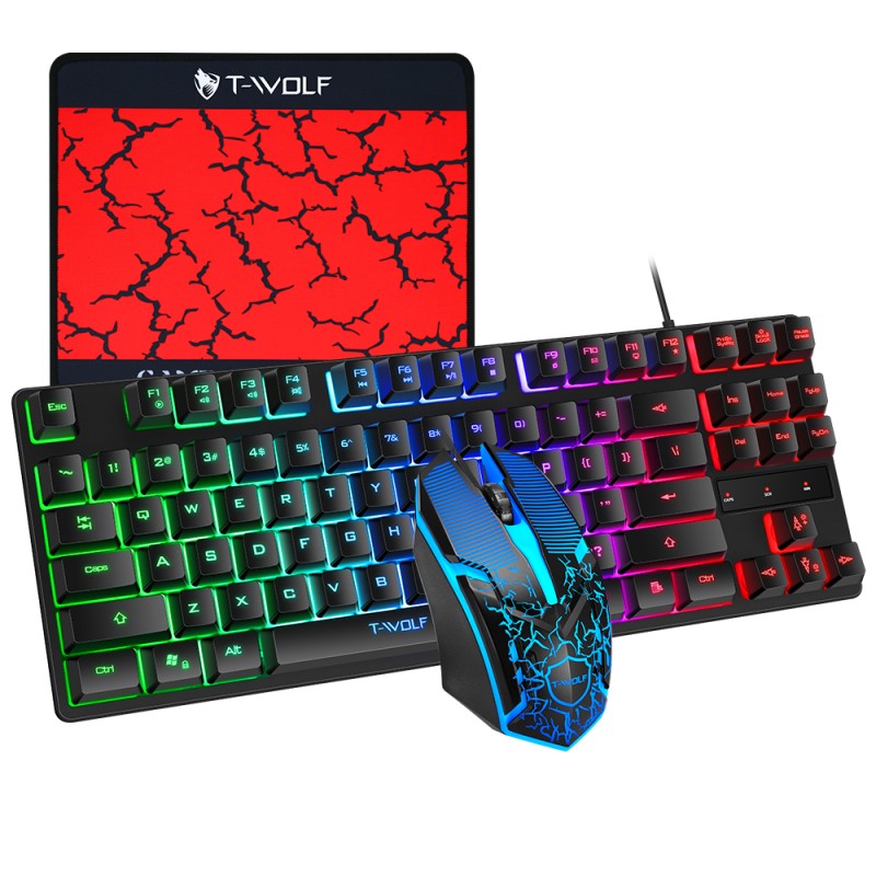 Keyboard Mouse Combo Manufacturer - 87 Key Wired RGB 3in1