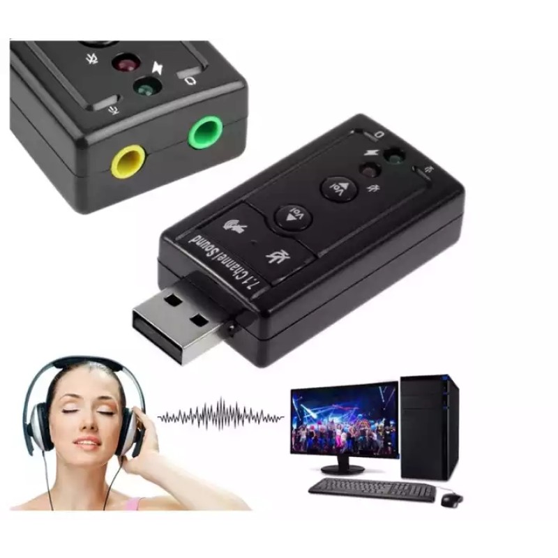 USB Sound Card Manufacturer - White 7.1 Channel Microphone