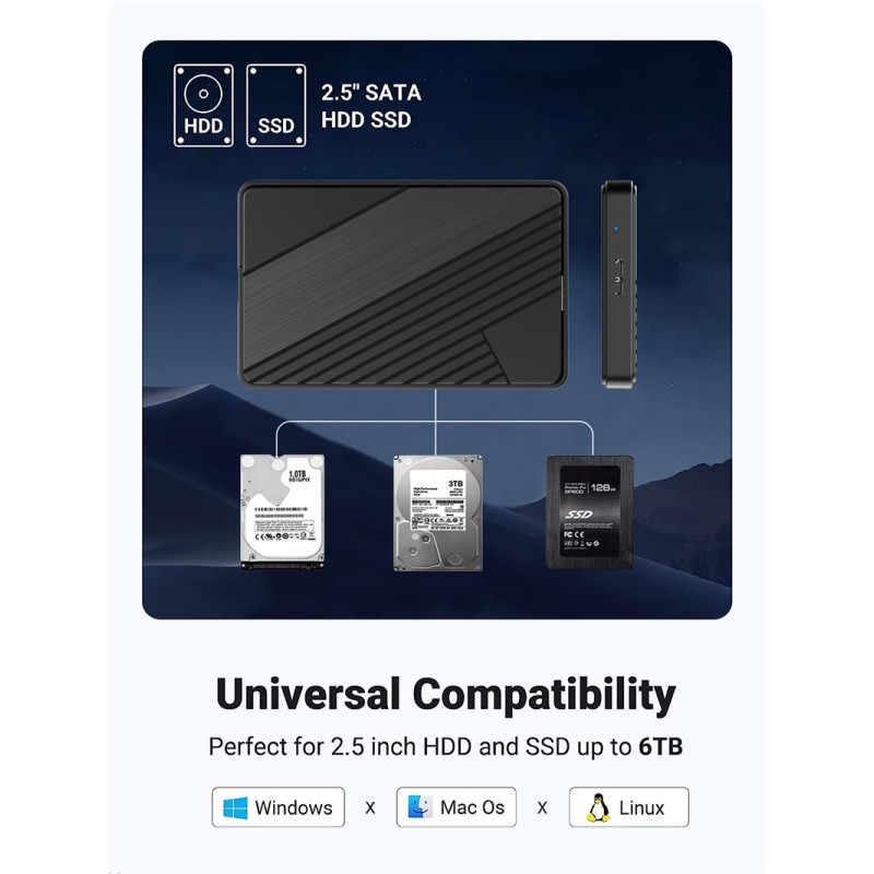 External Case Manufacturer - 2.5 Inch HDD USB 3.1 Type C