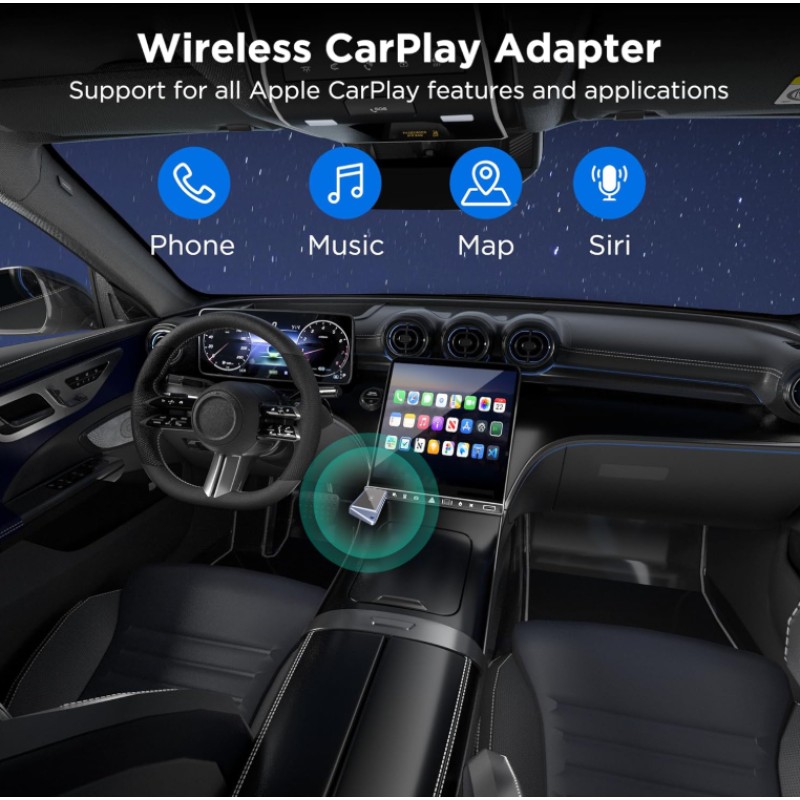 Wireless CarPlay Adapter Factory - iPhone Compatible IOS 17