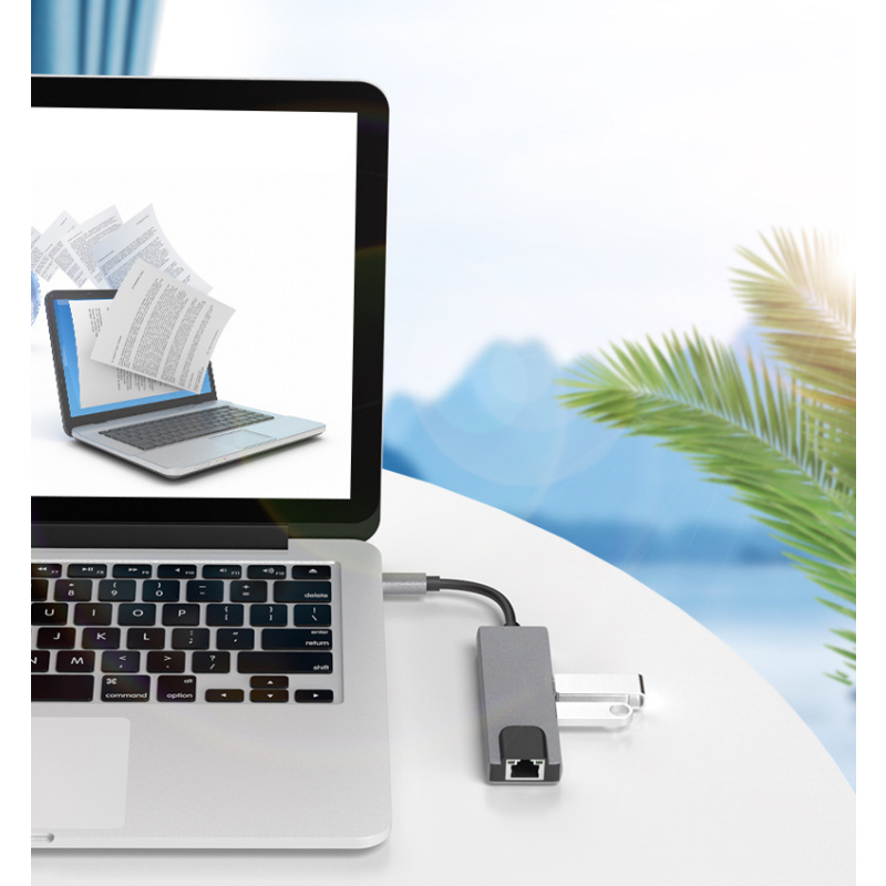 Type C Hub Factory - 5 in 1 Type C to USB3.0 RJ45