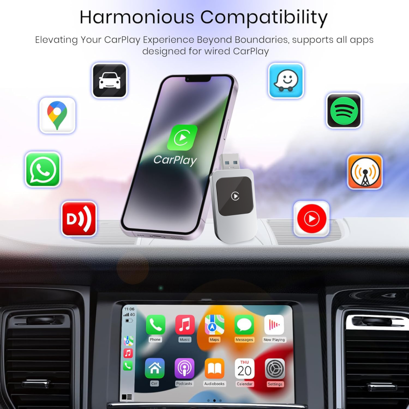 Wireless CarPlay Box Factory - Portable Mini 2 in 1 Navigation