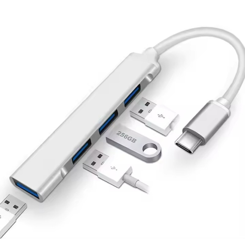 USB Hub Factory - USB C 4 Ports 3xUSB 2.0 1xUSB 3.0