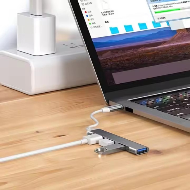 USB Hub Factory - USB C 4 Ports 3xUSB 2.0 1xUSB 3.0