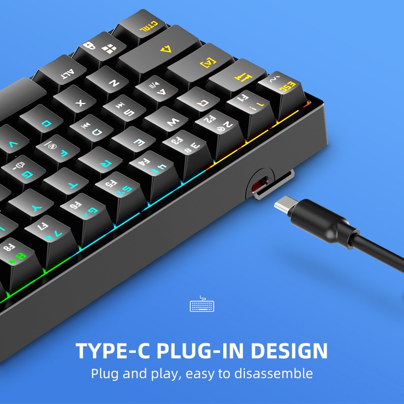 Mechanical Keyboard Manufacturer - Custom 61 Keys Pudding Keycap