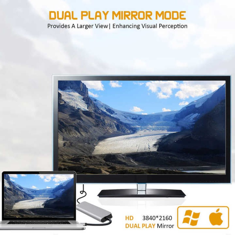 USB C Hub Factory - VIENON Aluminum 8 in 1 SD TF