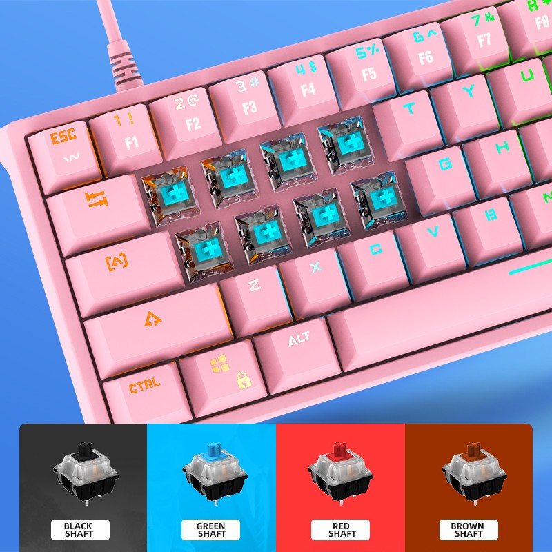 Mechanical Keyboard Manufacturer - Custom 61 Keys Pudding Keycap