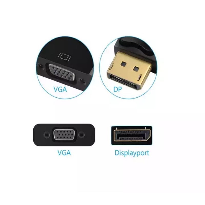Display Port Adapter Factory - 1080P 60Hz DP to VGA Female