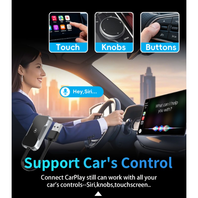 Wireless CarPlay Adapter Factory - 1s Auto Connect 98% Vehicle