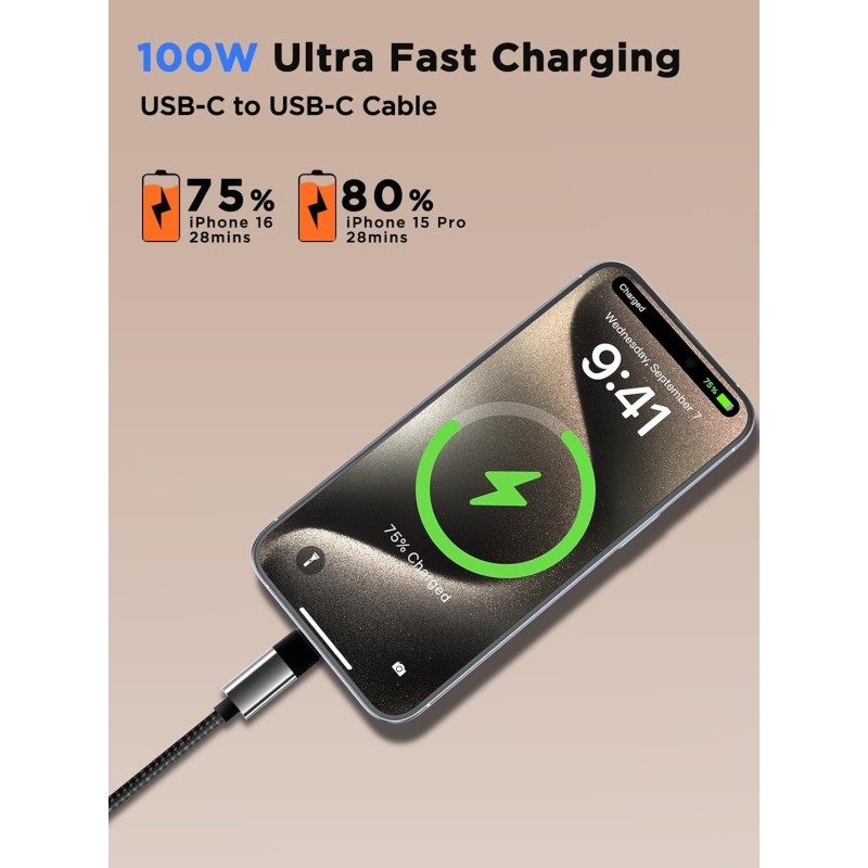 Charging Cable Factory - USB-C 100W 5A Fast