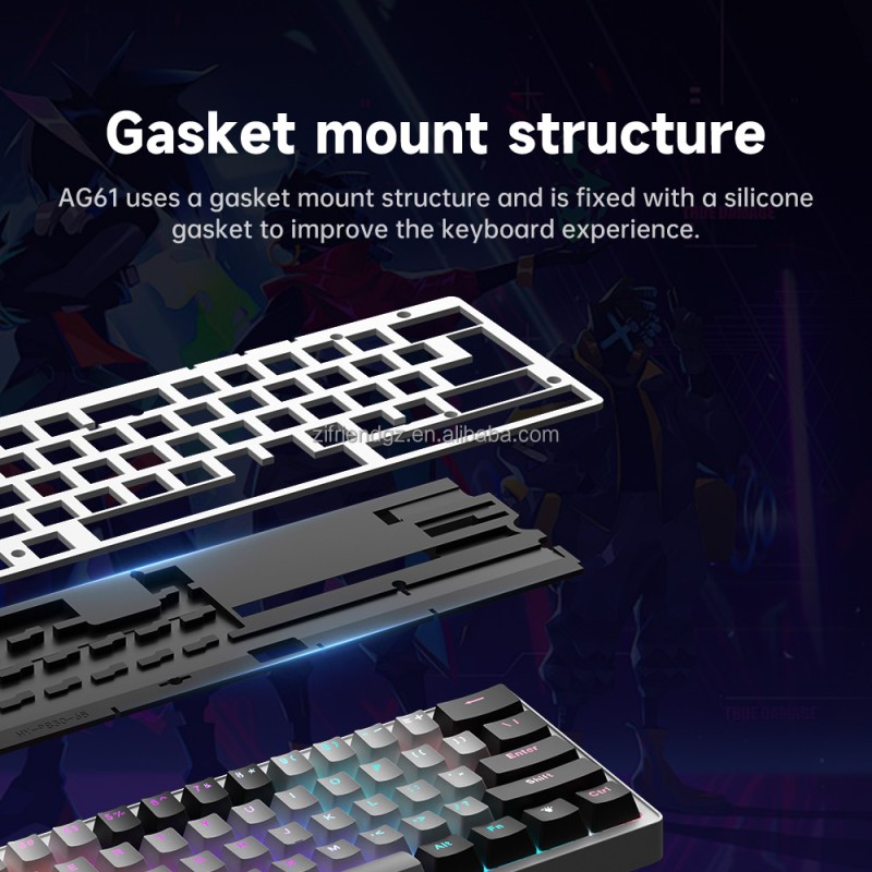 Mechanical Keyboard Manufacturer - 60% Portable Gasket Ergonomic