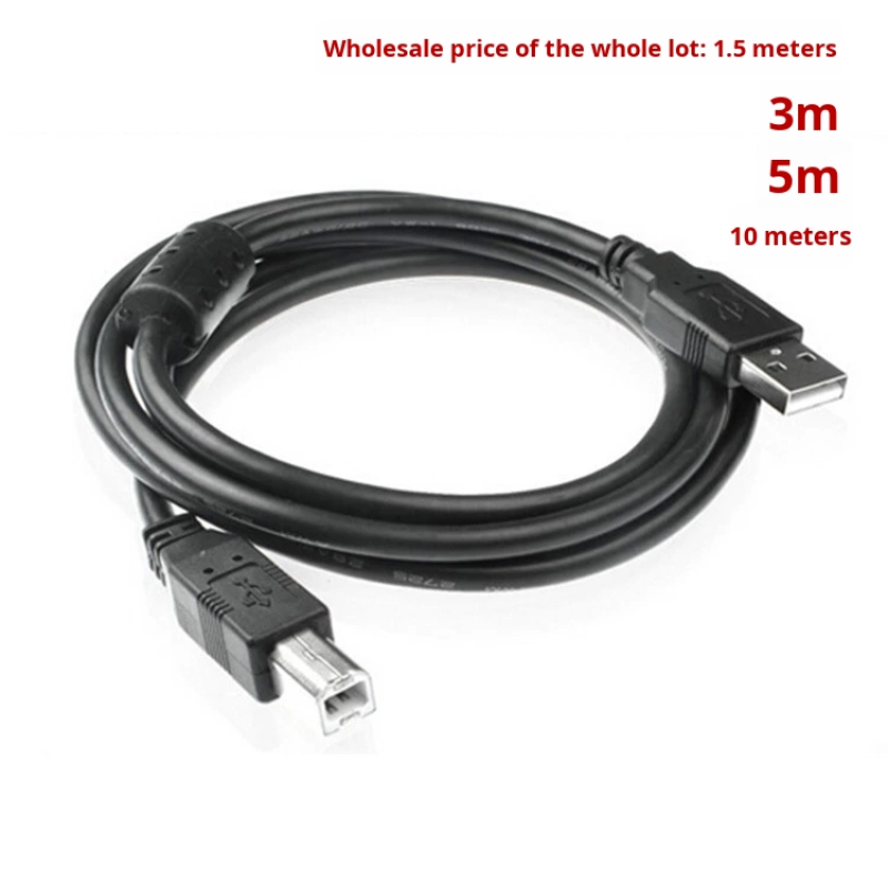 USB Cable Factory - 1.5m 3m 5m 10m Black Printing Copper